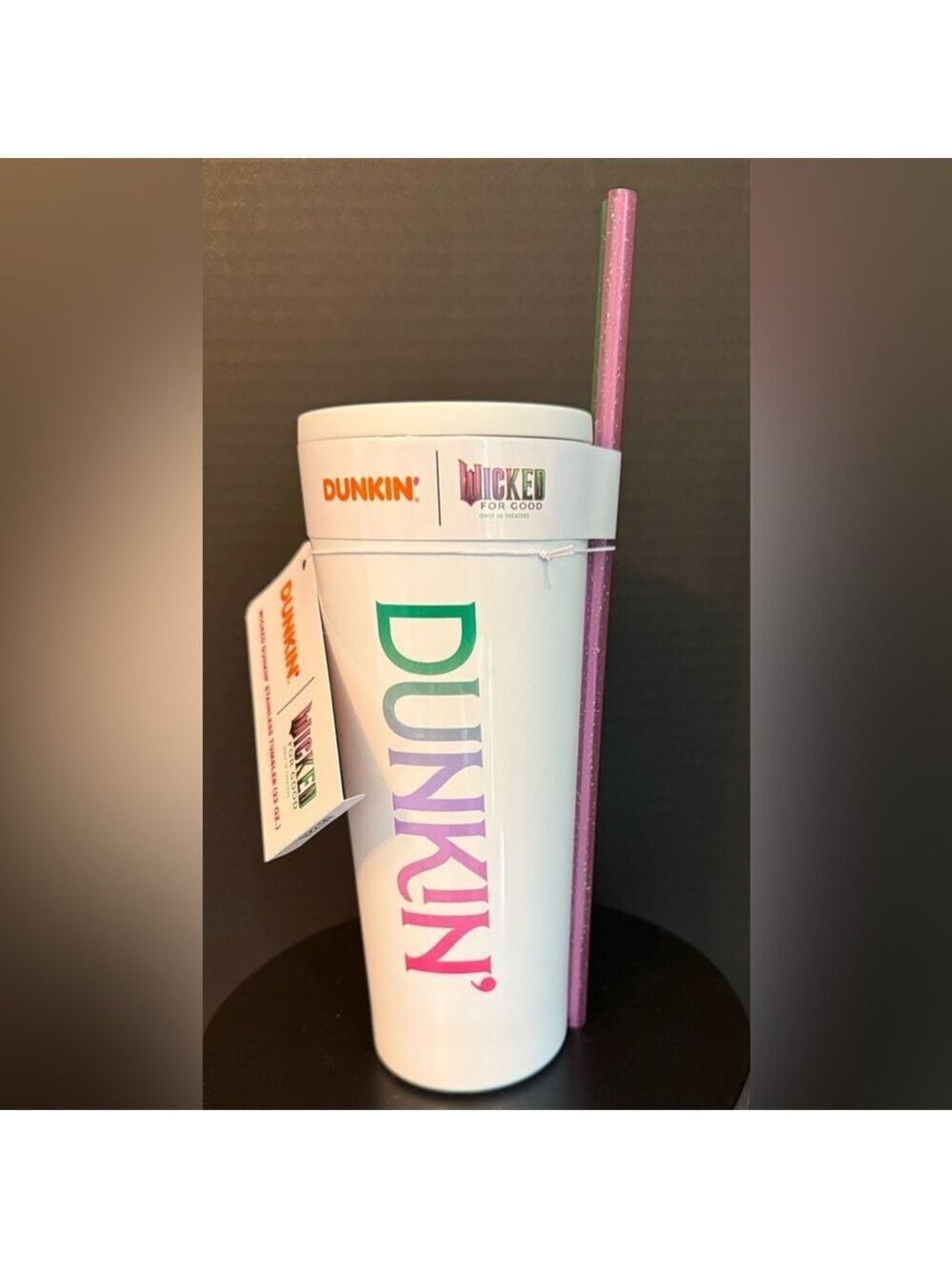NEW Dunkin’ x Wicked “For Good” Stainless Steel Tumbler Cup 20oz Limited Edition